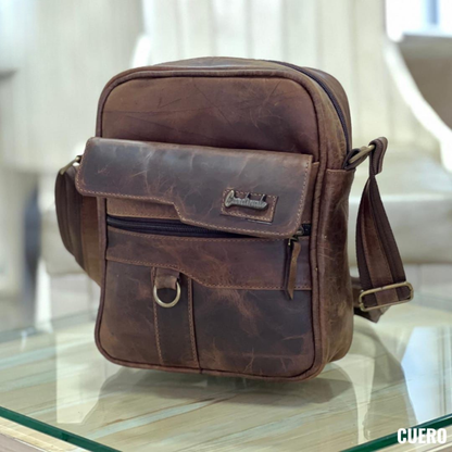 Carriel para Caballero 100% Cuero – Elegancia Artesanal con Estilo Premium