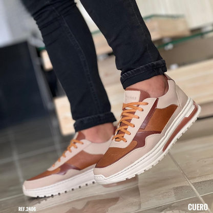 Sport Encerado para Caballero 100% Cuero – Estilo Urbano Premium con Acabado Artesanal