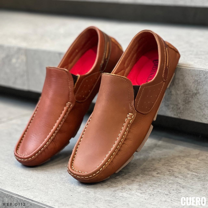 Mocasín Tejido en Cuero Encerado – Estilo Artesanal con Acabado Premium