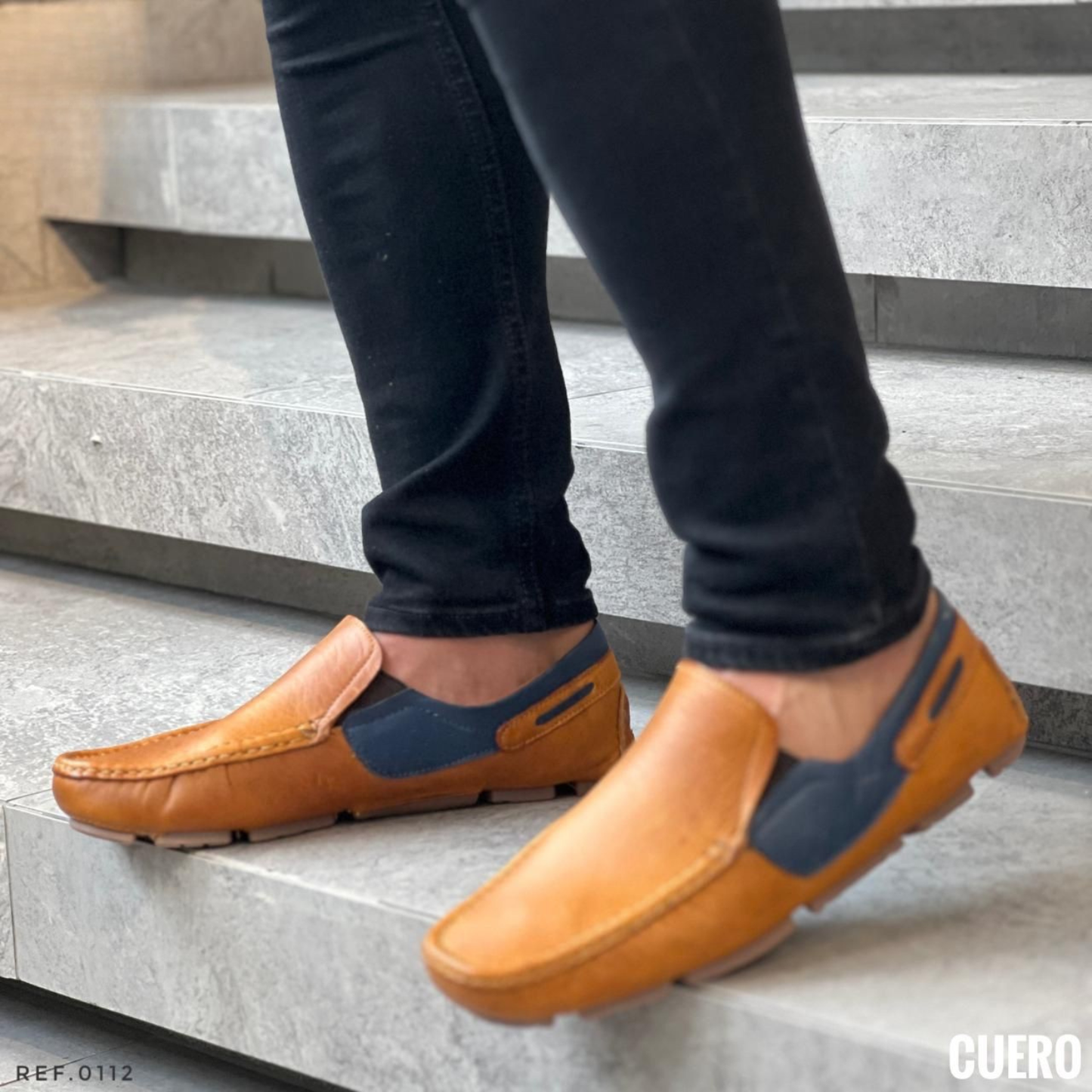 Mocasín Tejido en Cuero Encerado – Estilo Artesanal con Acabado Premium