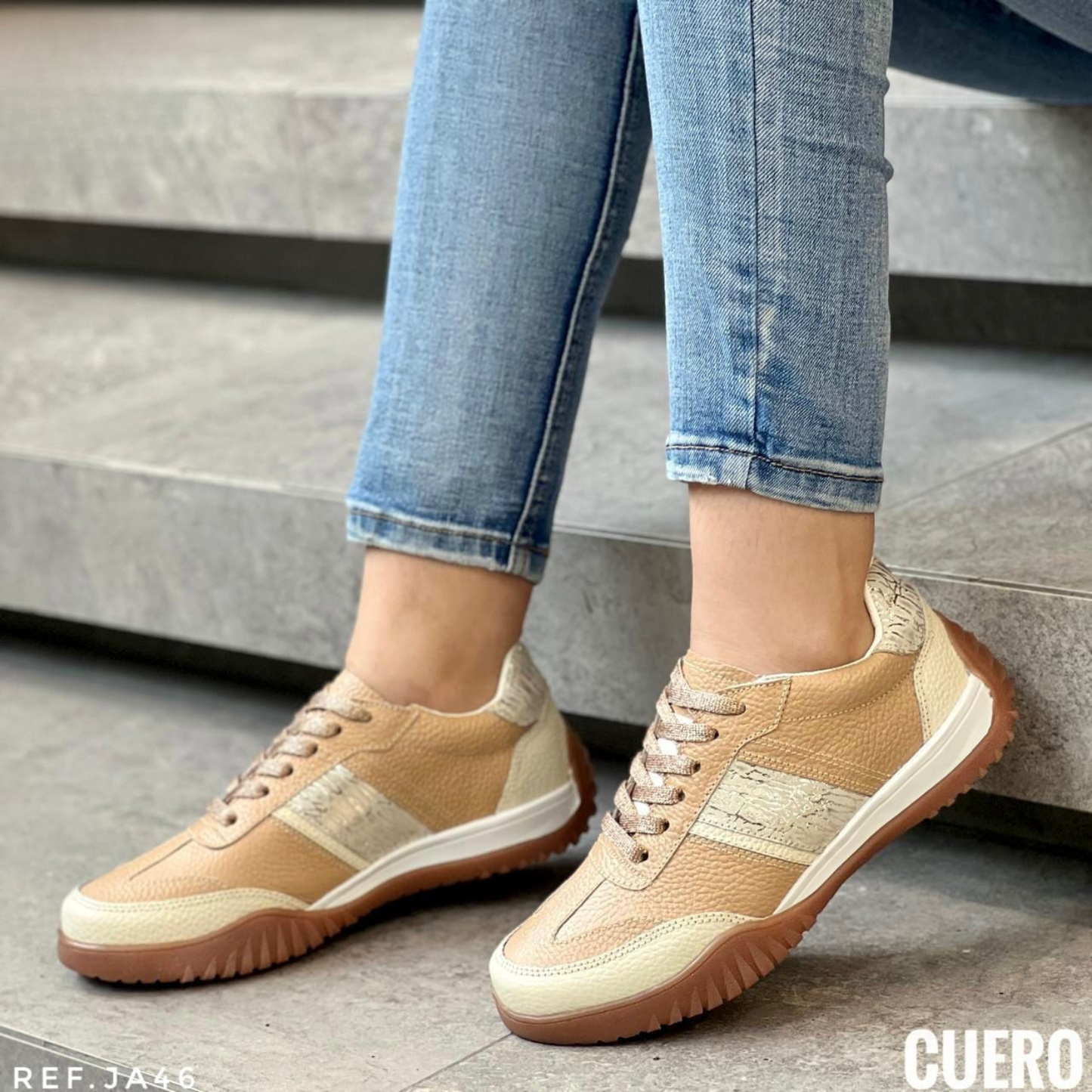 Bolichero JA 46 para Dama 100% Cuero – Elegancia Clásica con Acabado Premium