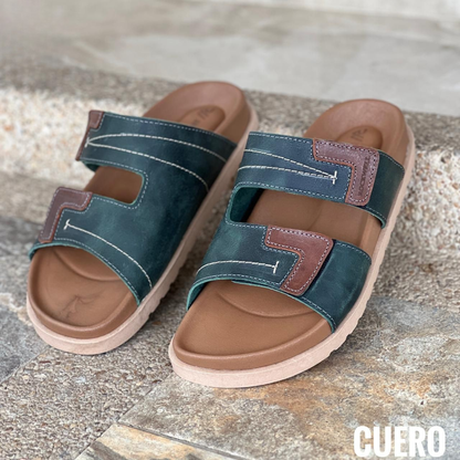 Sandalia Roma para Caballero en Cuero Encerado – Estilo Artesanal y Elegante