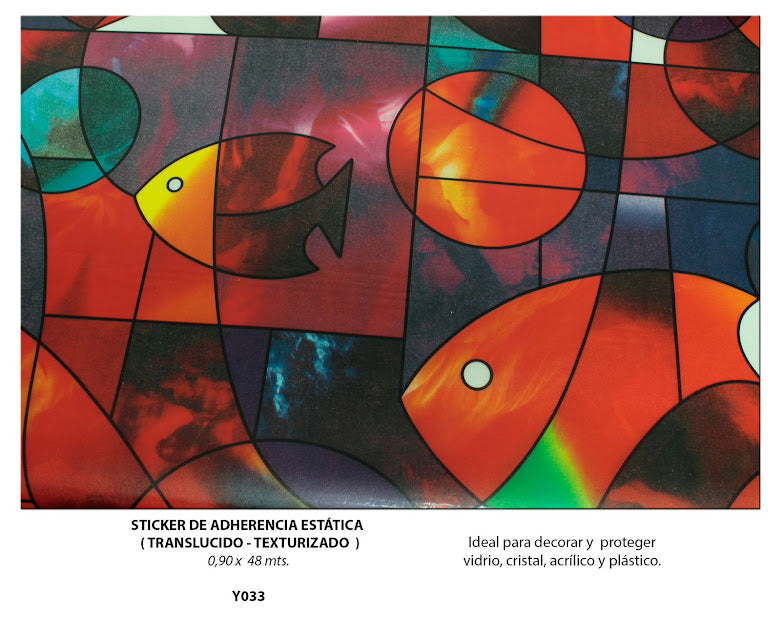 Vinilo Decorativo Estilo Vitral 3D para Vidrios
