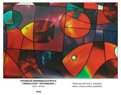 Vinilo Decorativo Estilo Vitral 3D para Vidrios