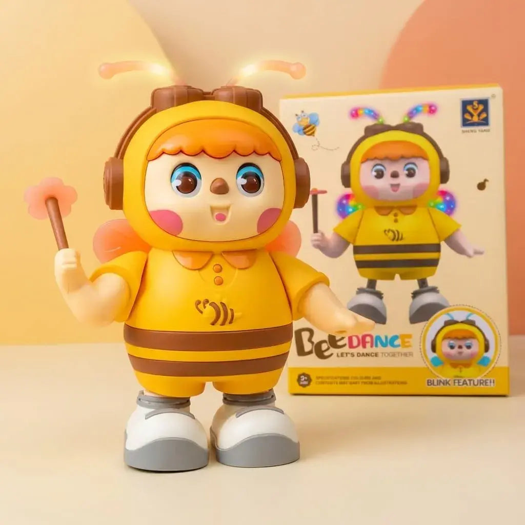 Abejita bailarina interactiva para bebés con música, luces LED y movimiento. Juguete educativo que estimula la motricidad, sentidos y aprendizaje temprano.