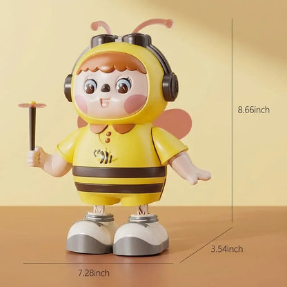Abejita bailarina interactiva para bebés con música, luces LED y movimiento. Juguete educativo que estimula la motricidad, sentidos y aprendizaje temprano.