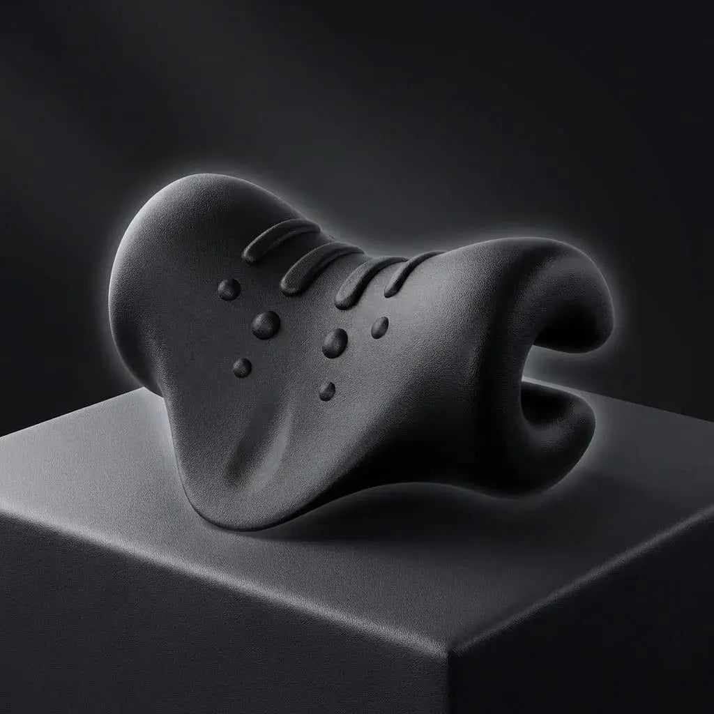 Almohada cervical ergonómica con diseño de masaje y soporte anatómico para cuello. Ideal para descanso y mayor comodidad.
