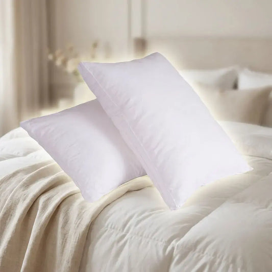 Almohada siliconada blanca de 45 x 65 cm, suave y confortable, con relleno acolchado para dormitorio, descanso diario, hogar, hoteles o habitaciones auxiliares.