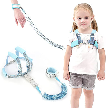 Arnés antipérdida para niños con correa de seguridad reflectiva y diseño ajustable 3 en 1. Ideal para salidas seguras en lugares públicos y mayor control parental.