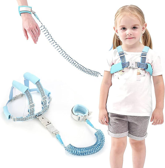 Arnés antipérdida para niños con correa de seguridad reflectiva y diseño ajustable 3 en 1. Ideal para salidas seguras en lugares públicos y mayor control parental.