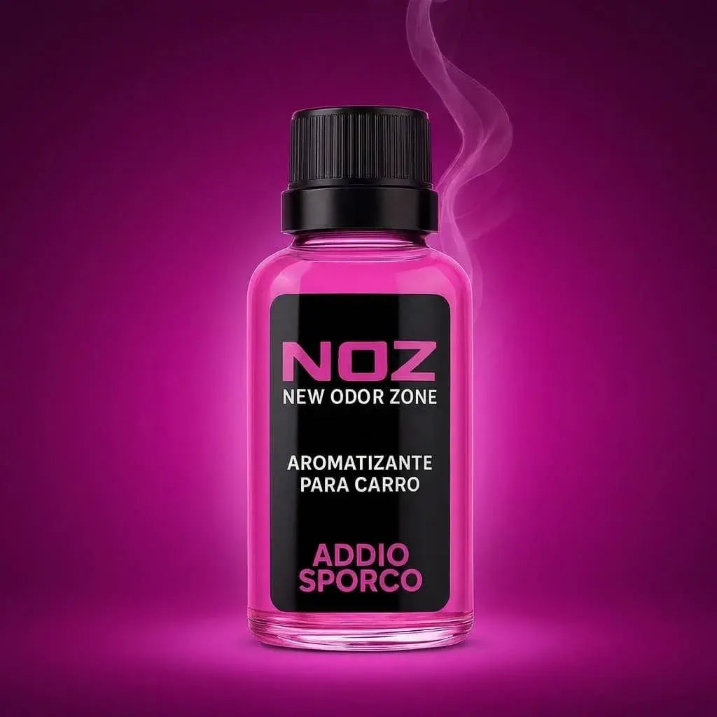Aromatizante para carro NOZ Pink con fragancia dulce de fresa y frambuesa. Ayuda a neutralizar olores y mantener un ambiente fresco.