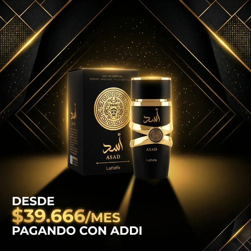 Perfume Asad™ para hombre con aroma intenso y larga duración, ideal para quienes buscan presencia, estilo y fijación prolongada.