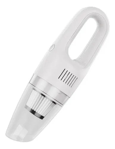 Aspiradora de mano inalámbrica portátil con succión de 5000 Pa, motor de 36.000 RPM, filtro lavable, contenedor transparente y batería recargable para carro, hogar y oficina.
