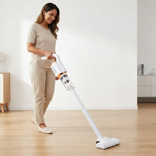 Aspiradora diseñada para ofrecer una limpieza eficiente, práctica y sin cables, ideal para distintos entornos como el hogar, oficina, automóvil y espacios de difícil acceso