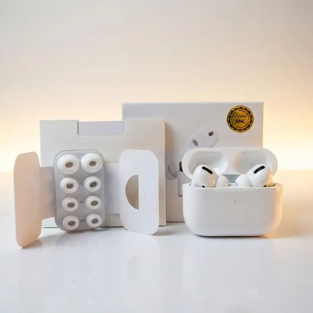 Audífonos inalámbricos TWS In Ear con conexión Bluetooth, estuche de carga compacto, almohadillas de silicona desmontables e indicador LED frontal.