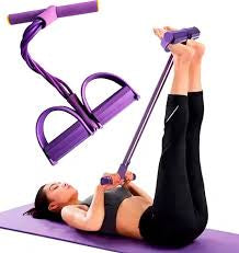 Banda elástica de resistencia para ejercicio en casa. Ideal para tonificar, ganar fuerza y entrenar sin equipos de gimnasio.