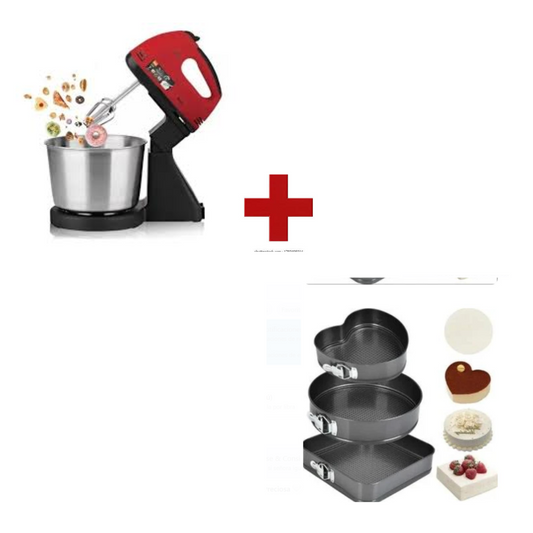 Batidora de pie RAF 250W con bowl de 2L y 7 velocidades. Ideal para mezclar, batir y amasar con resultados uniformes en cocina y repostería.