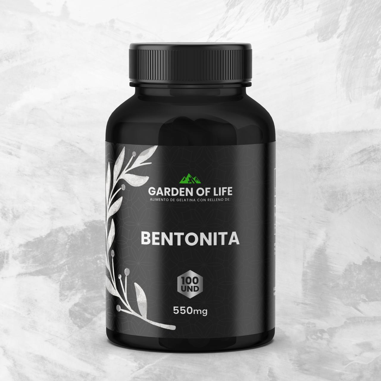 Bentonita 550 mg en cápsulas, frasco oscuro de 360 cc con termosellado de seguridad. Complemento natural para bienestar digestivo, limpieza interna y equilibrio intestinal.