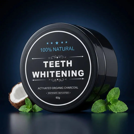 Blanqueador dental eléctrico con carbón activo y vibración. Ayuda a mejorar la limpieza y la apariencia de manchas superficiales en los dientes.