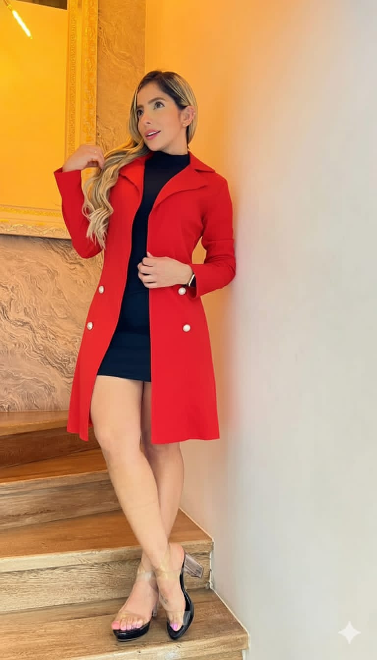 Compra set blazer con vestido para mujer elegante, en bengalina importada y rib, cómodo, moderno y perfecto para eventos y uso diario.