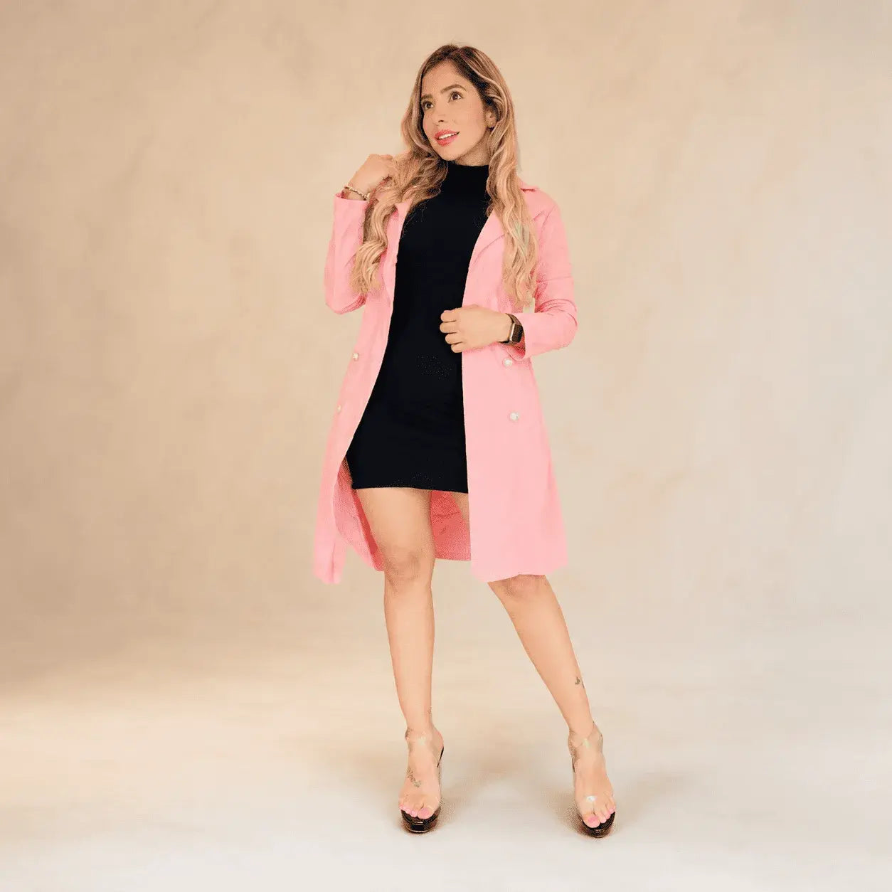 Compra set blazer con vestido para mujer elegante, en bengalina importada y rib, cómodo, moderno y perfecto para eventos y uso diario.