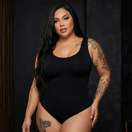 Body Cachetero de Compresión Suave para Dama en tela tricot elástica. Prenda cómoda, discreta y resistente para soporte abdominal y uso diario bajo la ropa.