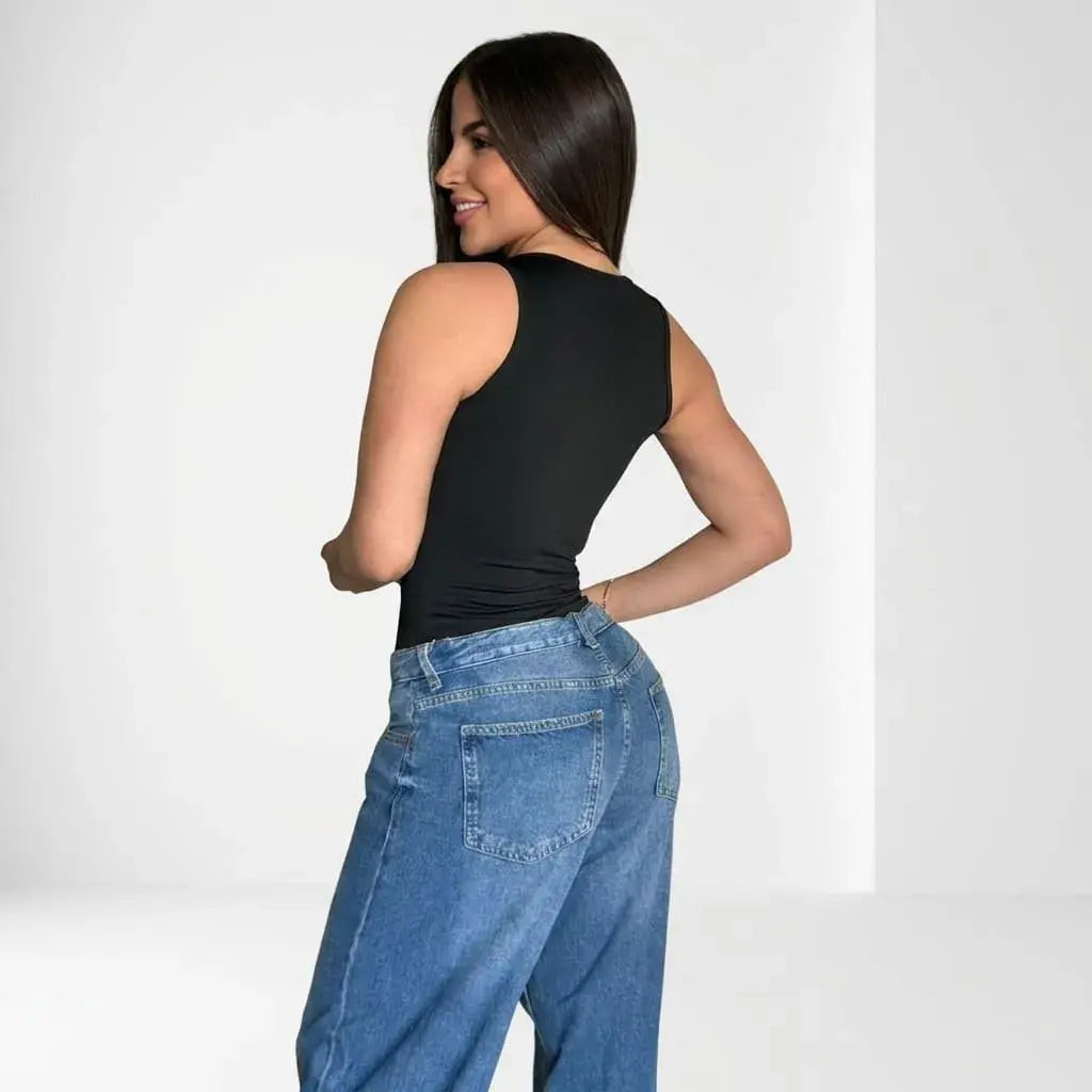 Compra body manga sisa para mujer en tela suave y elástica, talla única con ajuste perfecto, ideal para looks cómodos y versátiles.
