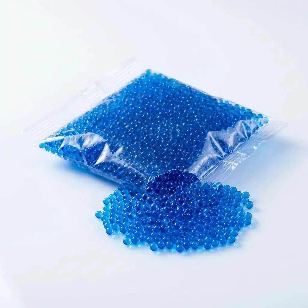 Bolsa de hidrogel para retención y suministro gradual de agua en plantas. Ideal para optimizar el riego y conservar la humedad del suelo.