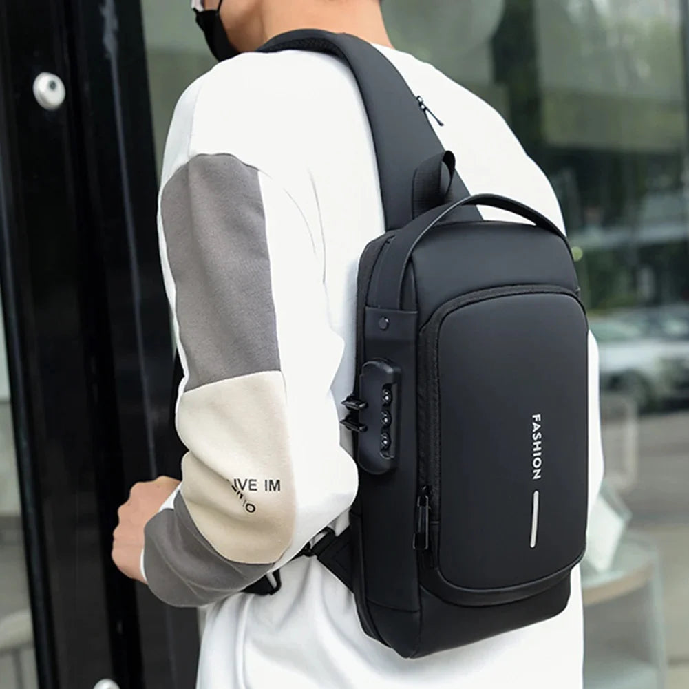Combo con bolso antirrobo cruzado con clave y USB más smartwatch T10, audífonos y manillas. Seguridad, tecnología y estilo en un solo producto.