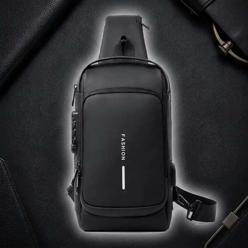 Bolso Pechera Manos Libres Deportivo Antirrobo, impermeable, compacto y con puerto USB. Ideal para viajes, uso diario y actividades urbanas.