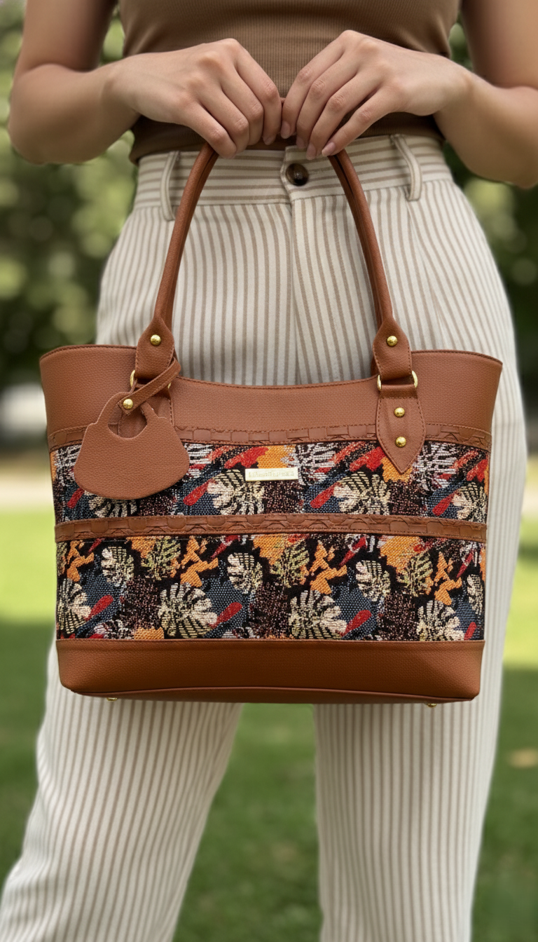 Bolso Tribal edición especial en sintético tipo cuero con cierre en cremallera y amplio espacio interior. Elegante, versátil y perfecto para uso diario en Colombia.