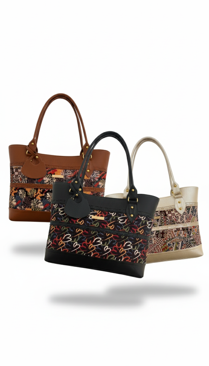 Bolso Tribal edición especial en sintético tipo cuero con cierre en cremallera y amplio espacio interior. Elegante, versátil y perfecto para uso diario en Colombia.