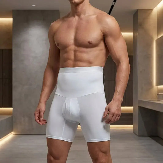 Boxer Masculino de Soporte Abdominal en tela suplex elástica y resistente. Prenda interior cómoda, discreta y funcional para uso diario, trabajo y actividad física.