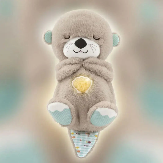Calentador de biberón portátil recargable con control de temperatura más peluche nutria calmante. Ideal para alimentar y relajar al bebé en cualquier lugar.