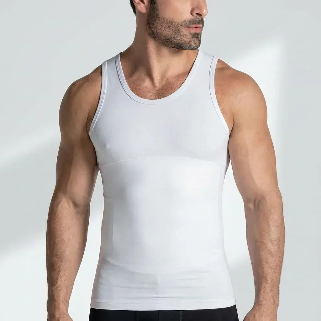 Camisilla de compresión deportiva con ajuste ceñido y tejido transpirable, ideal para entrenamiento, deporte y uso diario en Colombia.
