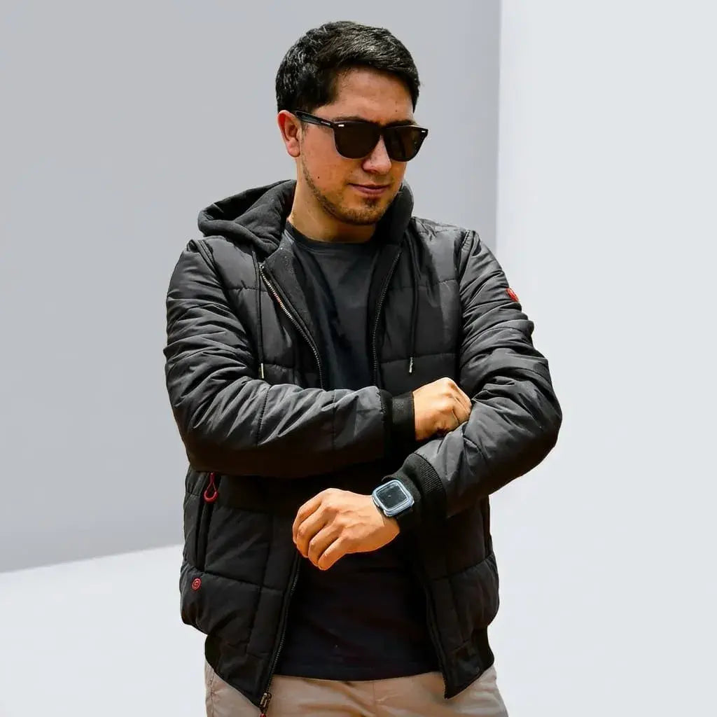 Compra chaqueta acolchada doble faz en nylon con forro ovejero, disponible en tallas S a XXL. Abrigo, calidad y envío rápido en Colombia.