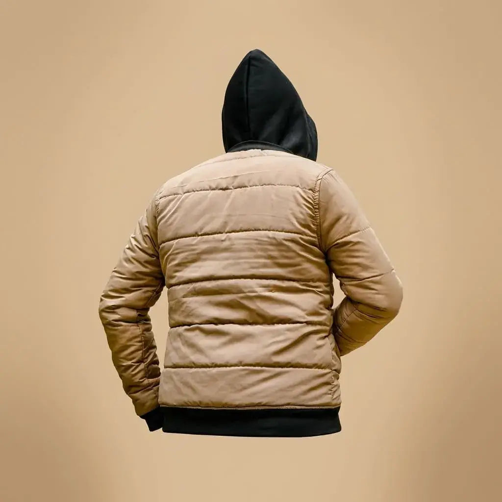 Compra chaqueta acolchada doble faz en nylon con forro ovejero, disponible en tallas S a XXL. Abrigo, calidad y envío rápido en Colombia.