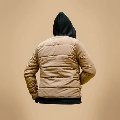 Compra chaqueta acolchada doble faz en nylon con forro ovejero, disponible en tallas S a XXL. Abrigo, calidad y envío rápido en Colombia.