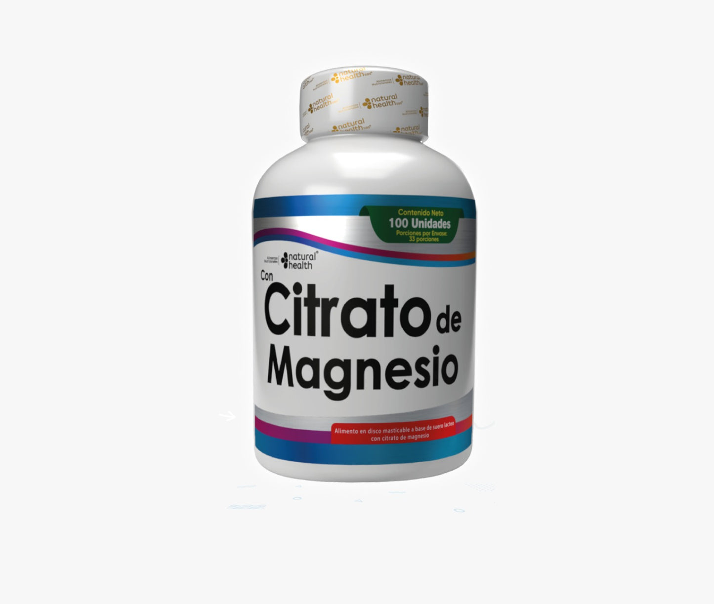 Citrato de Magnesio de alta absorción, suplemento dietario para complementar el bienestar digestivo, muscular, nervioso, energético y el descanso diario.