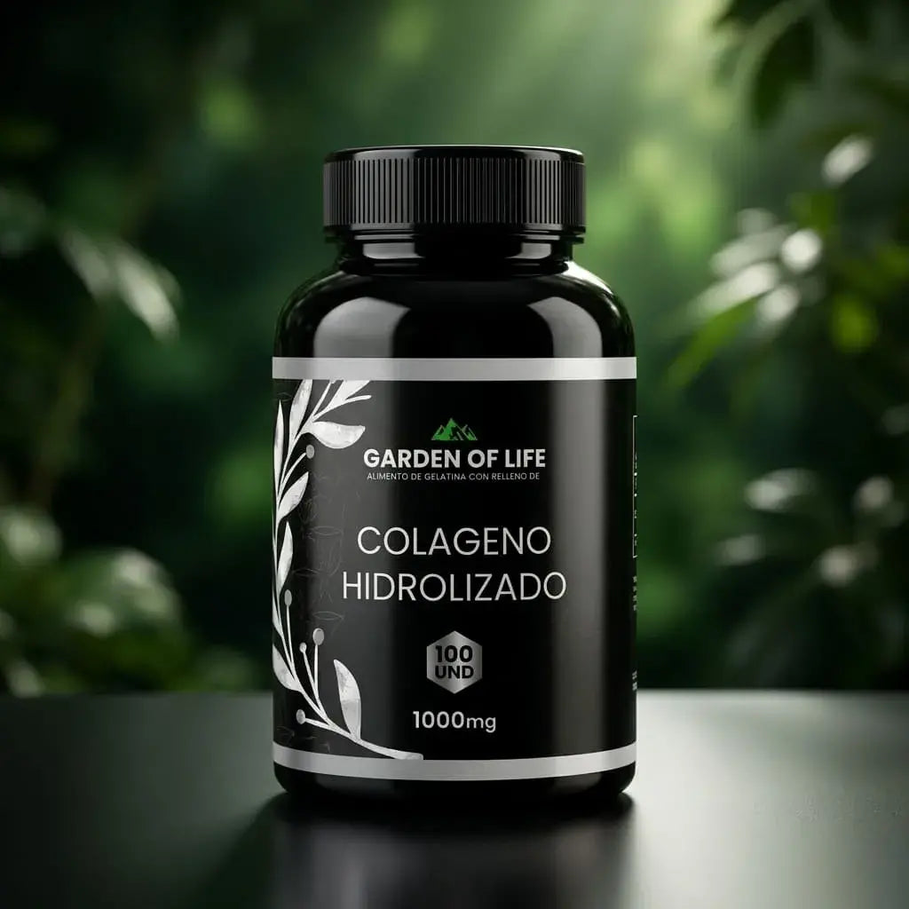 Colágeno hidrolizado en frasco oscuro de 360 cc con tapa de seguridad. Complemento para rutina diaria de bienestar, piel, articulaciones, huesos y músculos.