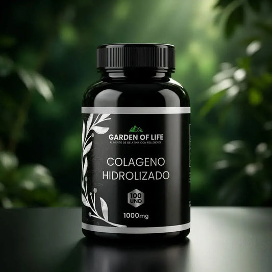 Colágeno hidrolizado en frasco oscuro de 360 cc con tapa de seguridad. Complemento para rutina diaria de bienestar, piel, articulaciones, huesos y músculos.