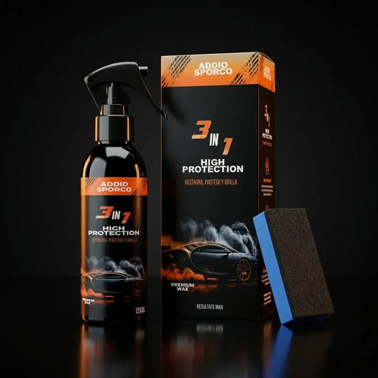 Combo cera automotriz con cera líquida y carnauba que ayuda a proteger, dar brillo y mejorar la apariencia de la pintura del vehículo.