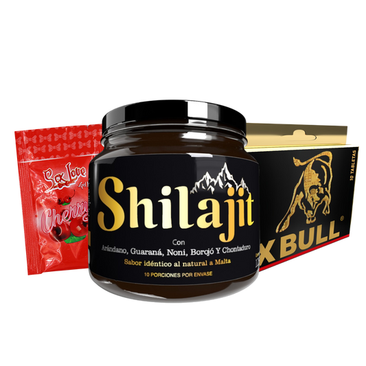 Combo Shilajit Ashwagandha 1200 mg con 90 cápsulas y jalea mineral 120 mL. Suplemento natural para energía, concentración, resistencia y bienestar en adultos.