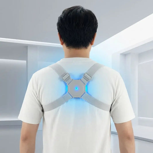 Compra Corrector de Postura Inteligente con vibración ajustable para niños y adultos. Diseño cómodo y discreto para mejorar hábitos posturales diariamente.
