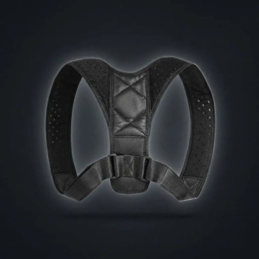 Corrector de Postura Unisex Ajustable. Soporte ergonómico para espalda y hombros, material transpirable, velcro resistente y diseño discreto para uso diario.