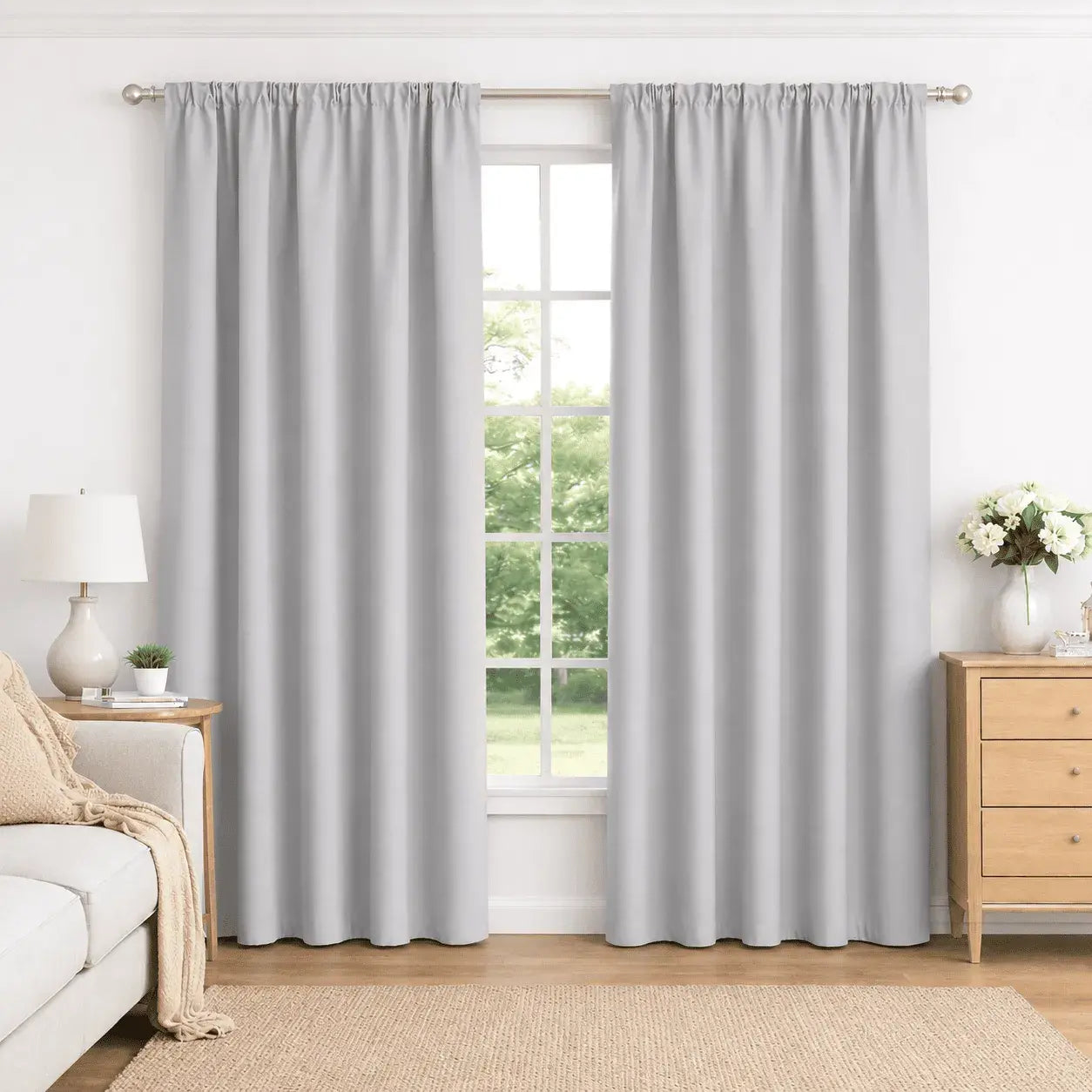 Cortinas blackout térmicas que bloquean la luz, reducen ruido y brindan privacidad. Medida 135x220 cm, ideales para dormitorio y sala.