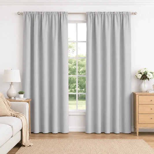 Cortinas blackout térmicas que bloquean la luz, reducen ruido y brindan privacidad. Medida 135x220 cm, ideales para dormitorio y sala.