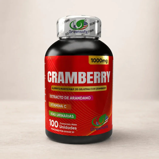  Cranberry Softgel con INVIMA, suplemento de arándano rojo para complementar el cuidado urinario, el bienestar femenino y la rutina diaria de forma natural.