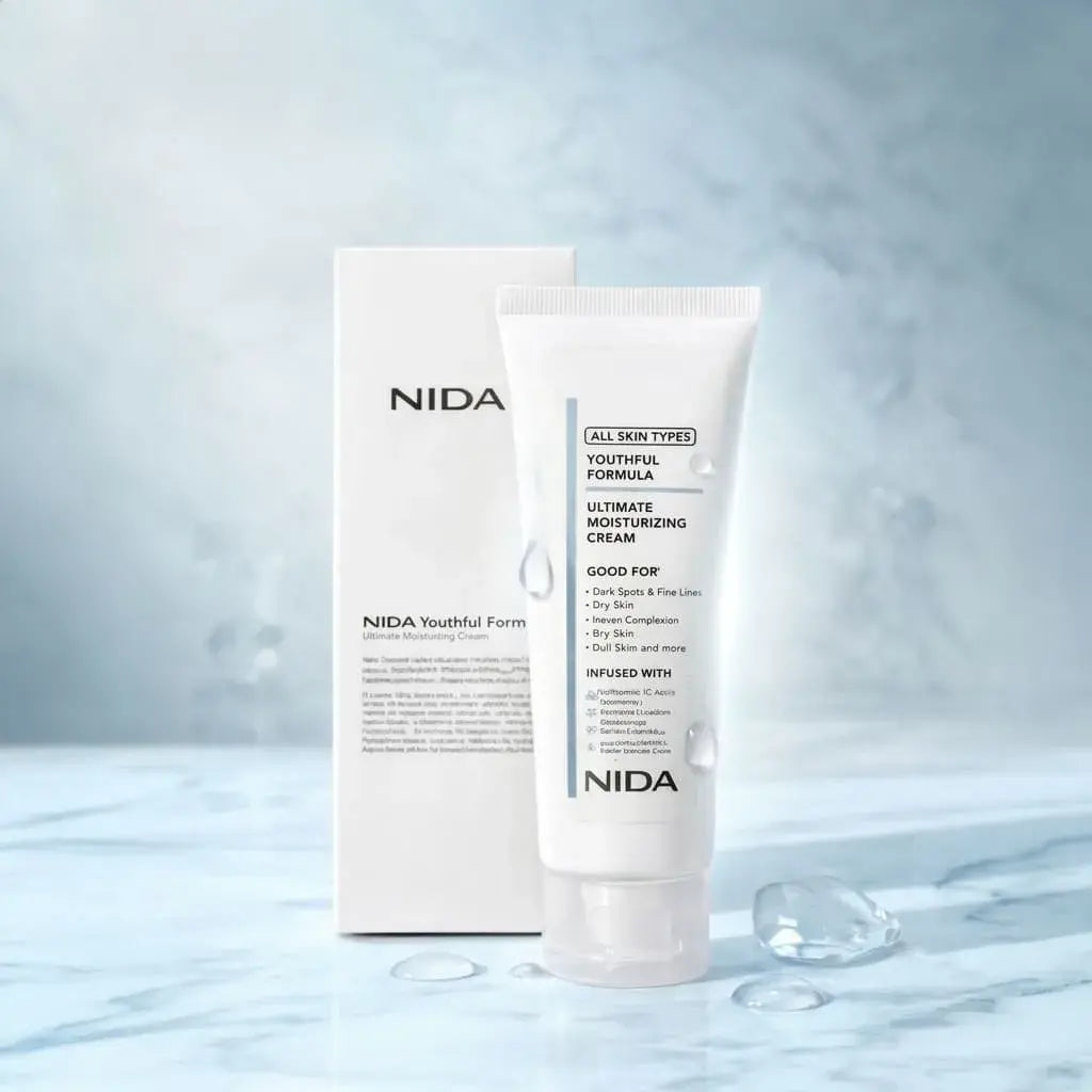 Crema hidratante facial NIDA para todo tipo de piel. Ayuda a hidratar profundamente y dejar la piel suave y sin resequedad.
