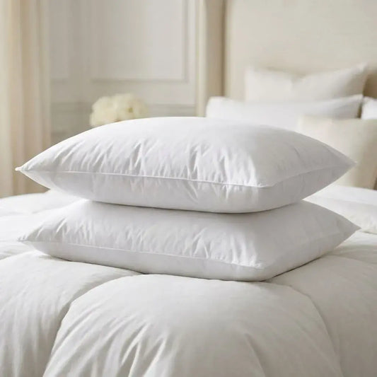Set de dos almohadas siliconadas Elite Premium, suaves y confortables, con buena adaptabilidad para un descanso diario más cómodo.